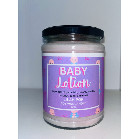 400g Baby Lotion Soy Wax Candle