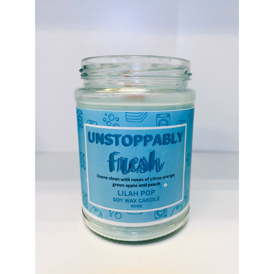 400g Unstoppably Fresh Soy Wax Candle